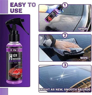 Premium Quality 3 In 1 High Protection Quick Car Coating Spray (100ML) 🔥