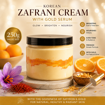 Korean Zafrani Beauty Cream with Gold Serum – Natural Glow and Fairness Korean Formula