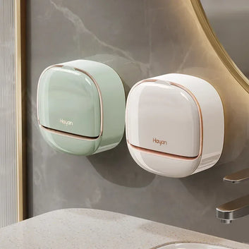 Luxury Wall Mounted Soap Box with Lid – Waterproof ABS Bathroom Holder